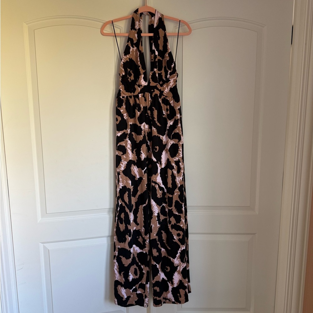 Diane Von Furstenberg Black and Brown Abstract Design
